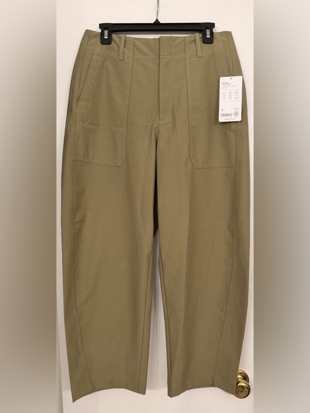 Athleta Skyline Barrel Leg Utility Pant in Olive Green Size 12 - Picture 3 of 8